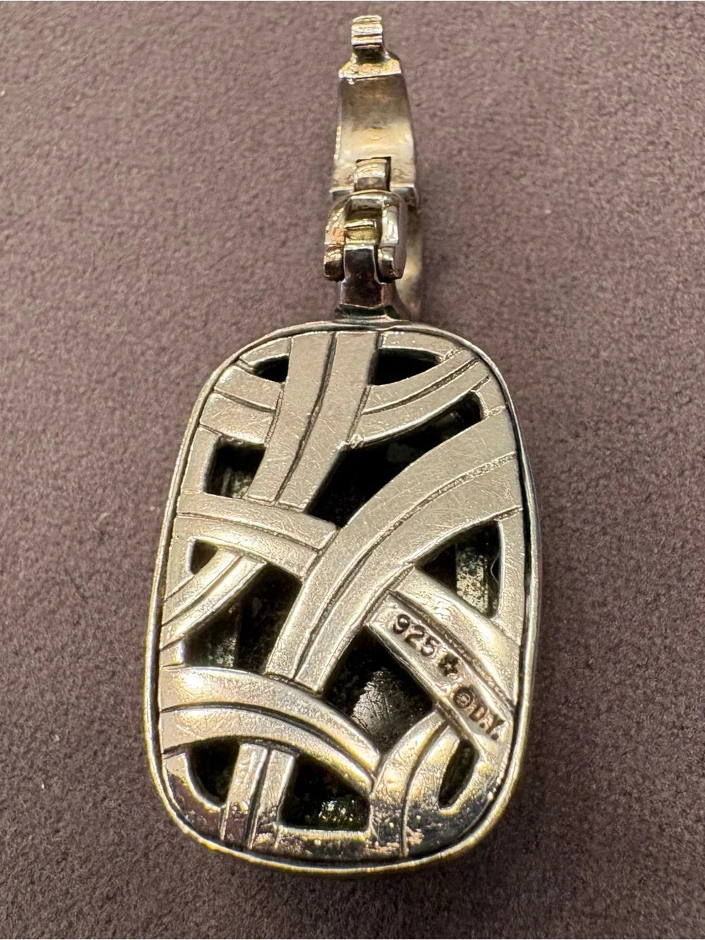 David Yurman Onyx & Diamond Albion Enhancer Pendant